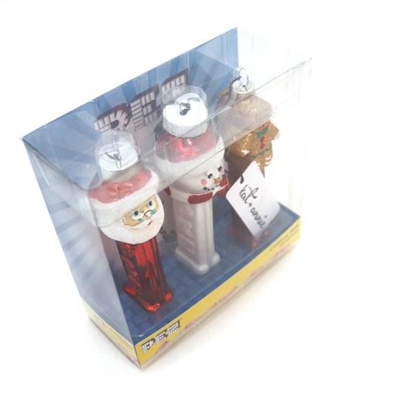 Kat + Annie SANTA CLAUS SNOWMAN GINGERBREAD PEZ Christmas Ornament NIP Set of 3 - Picture 3 of 7